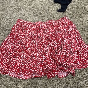 Red dotted skirt for summer comfy and not to short